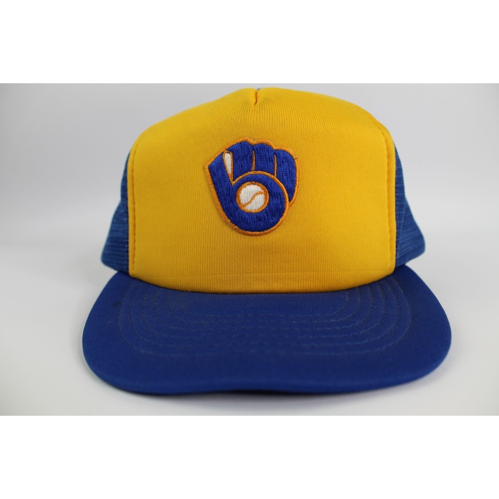 Vintage 1980s Milwaukee Brewers Baseball Cap Snap Back Hat one size CAPITAL MLB